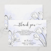 Beauful Floral Funeral Bedankt Kaart (Voorkant / Achterkant)