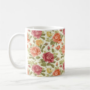 Beauful Floral Sketch Coffee Mok