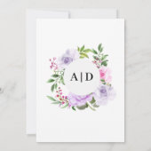 Beauful Floral Wedding Uitnodiging (Achterkant)