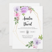 Beauful Floral Wedding Uitnodiging (Voorkant / Achterkant)