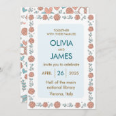 Beauful Floral Wedding Uitnodiging (Voorkant / Achterkant)