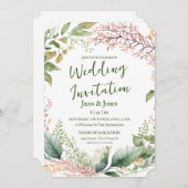Beauful Floral Wedding Uitnodiging (Voorkant / Achterkant)