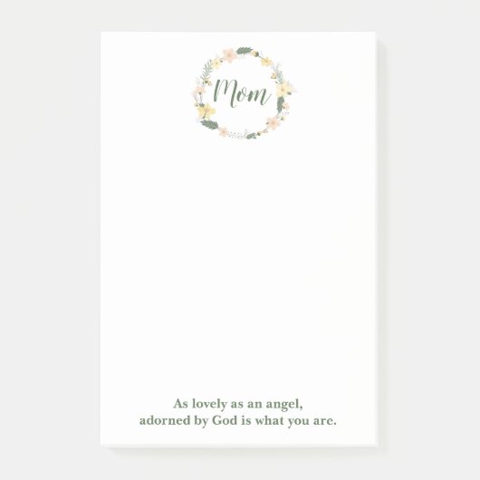 Beauful Floral Wreath mama Post-it® Notes (Voorkant)