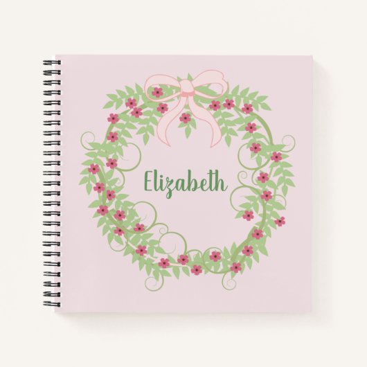 Beauful Floral Wreath Notitieboek (Voorkant)