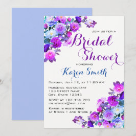 Beauful Flowery Vrijgezellenfeest Invites Kaart