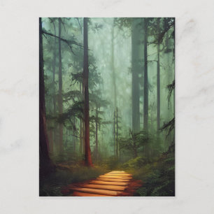 Beauful Forest Path Digital Art Briefkaart