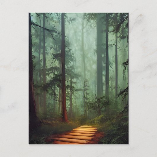 Beauful Forest Path Digital Art Briefkaart (Voorkant)