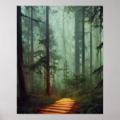 Beauful Forest Path Digital Art Poster (Voorkant)
