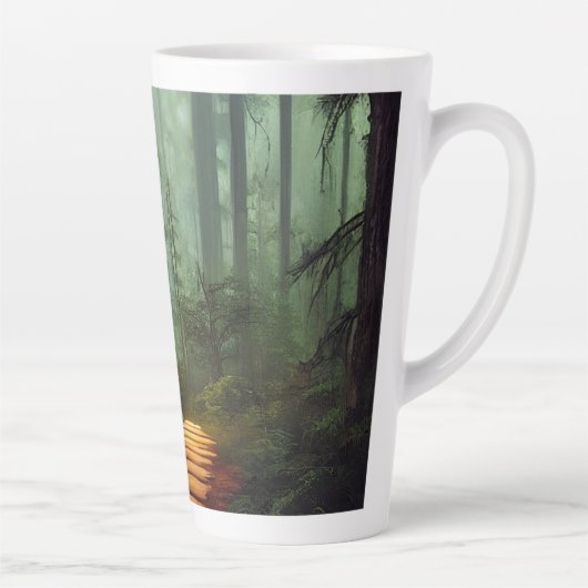 Beauful Forest Path Digital Artwork Latte Mok (Rechts)