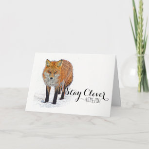Beauful Fox Art Notecard Bedankkaart