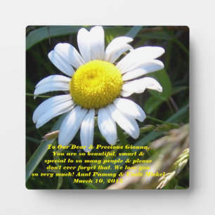 Beauful Gionna Plaque w/daisy Fotoplaat