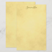 Beauful Golden Parchment Stationery Briefpapier (Voorkant / Achterkant)