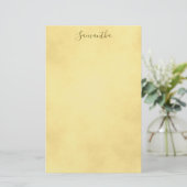 Beauful Golden Parchment Stationery Briefpapier (Staand voorkant)