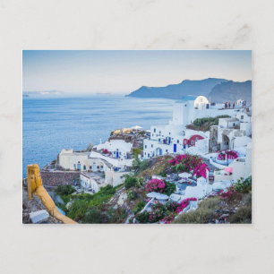 Beauful Greece Santorini Blue Zee White House Briefkaart