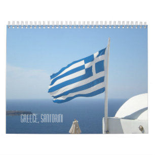 Beauful Greece Santorini Blue Zee White House Kalender