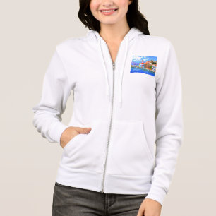 Beauful Greece Zip Hoodie