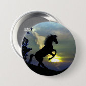 Beauful Horse Art Button (Voorkant /achterkant)