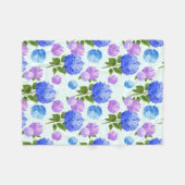 Beauful Hydrangeas Fleece Deken (Voorkant (Horizontaal))
