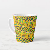 Beauful Kente Ghana African Ethnic gedrukt Latte Mok (Linkerhoek)