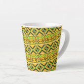 Beauful Kente Ghana African Ethnic gedrukt Latte Mok (Rechterhoek)