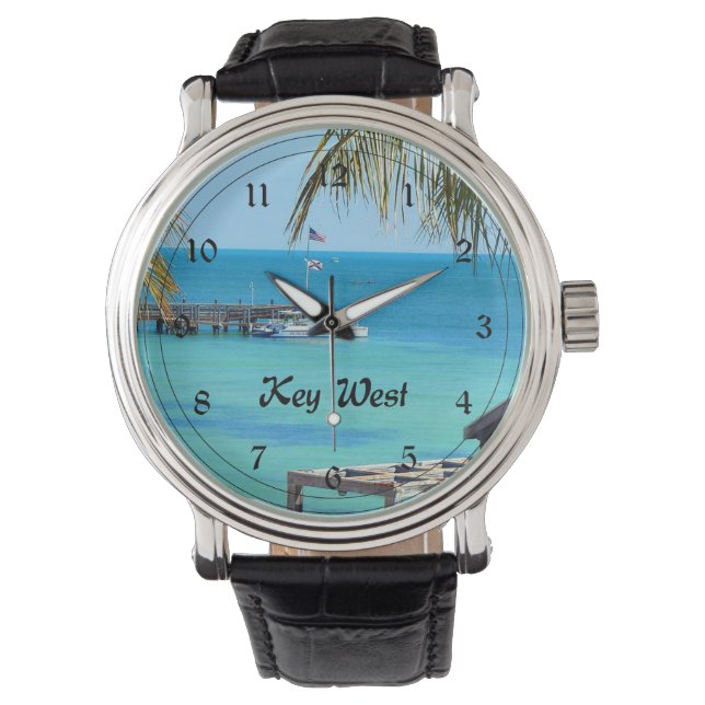 Beauful Key West, Florida Horloge (Voorkant)