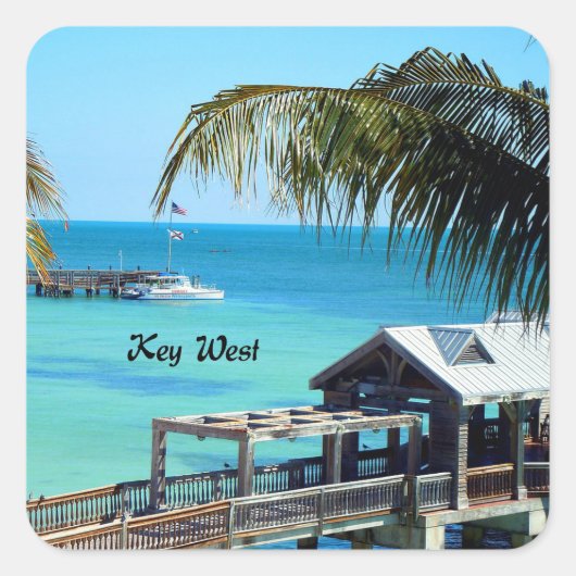 Beauful Key West, Florida Vierkante Sticker (Voorkant)
