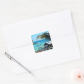 Beauful Key West, Florida Vierkante Sticker (Envelop)