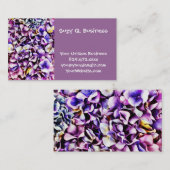 Beauful Lavender Paars Hydrangea Flower Petals Visitekaartje (Voorkant / Achterkant)