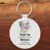 Beauful Leopard Head Waterverf Favor Sleutelhanger (Voorkant)