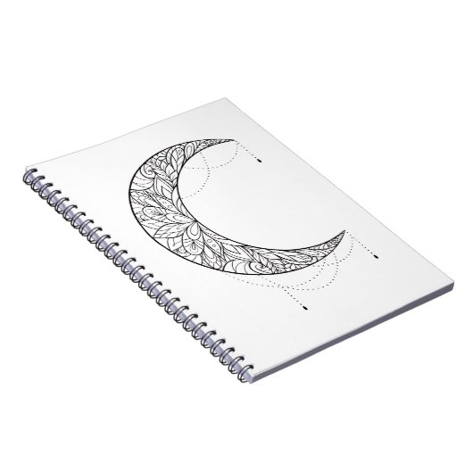 Beauful Mandala Moon Design Pattern Notitieboek (Rechterzijde)