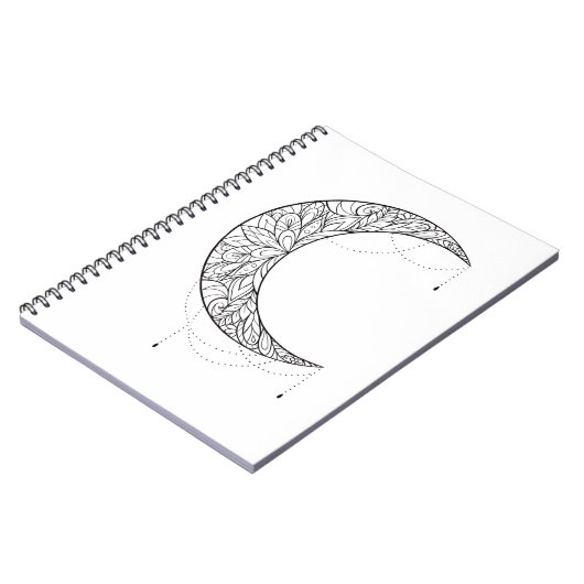 Beauful Mandala Moon Design Pattern Notitieboek (Linkerzijde)