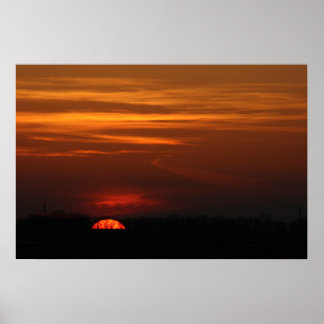 Beauful Midwestern Sunset Poster