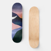 Beauful Mountain River Moon Sunset Design Skateboard (Voorkant)