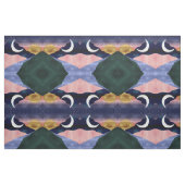 Beauful Mountain River Moon Sunset Design Stof (Fat Quarter)