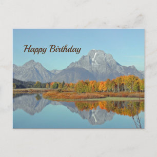 Beauful Mountains Autumn Birthday Briefkaart