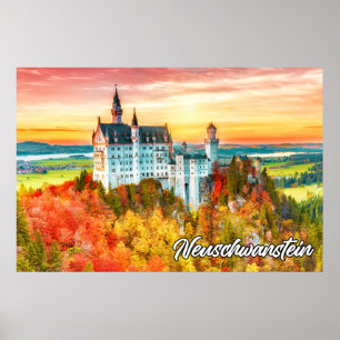 Beauful Neuschwanstein Castle, Duitsland Poster