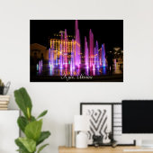Beauful Night Uitzicht Kiev Oekraïne Poster (Thuiskantoor)