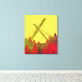 Beauful Northwest Crane Operating Engineer Art Canvas Afdruk (Insitu (Houten vloer))