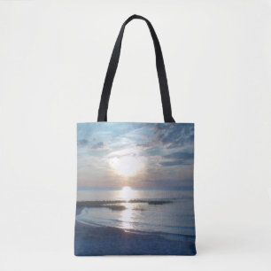 Beauful Ocean Sunset Photo Tas Beach Bag