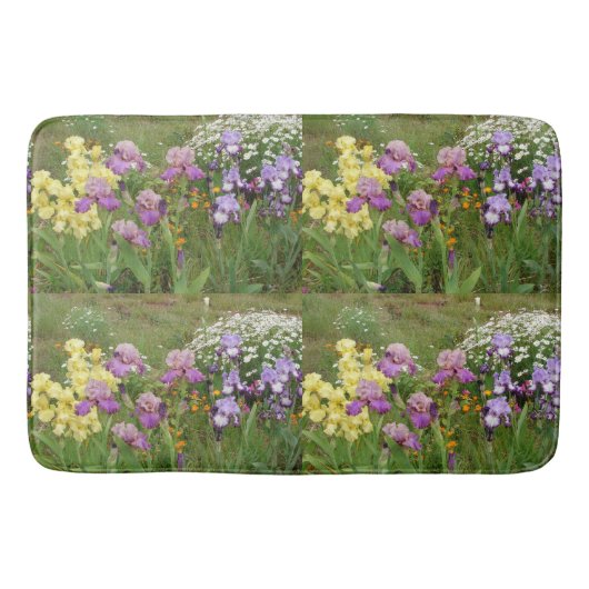 Beauful Paars Iris Flower floral Photo Badmat (Voorkant)