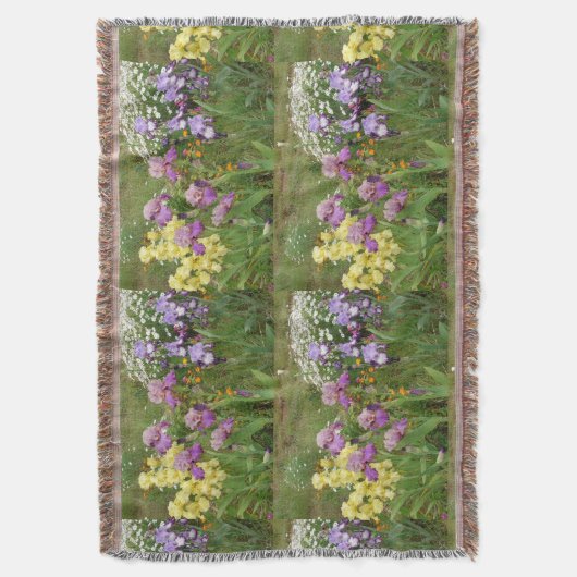 Beauful Paars Iris Flower floral Photo Deken (Voorkant Verticaal)