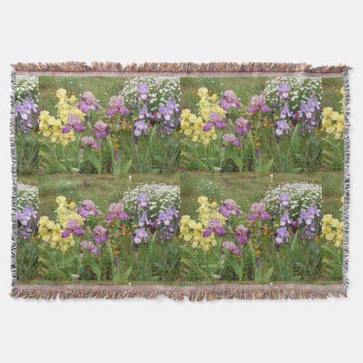 Beauful Paars Iris Flower floral Photo Deken (Voorkant)