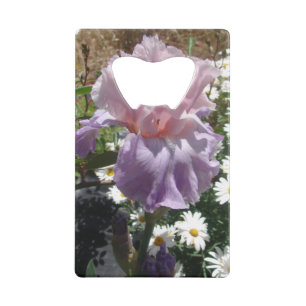 Beauful Paars Iris Flower floral Photo Kredietkaart Flessenopener