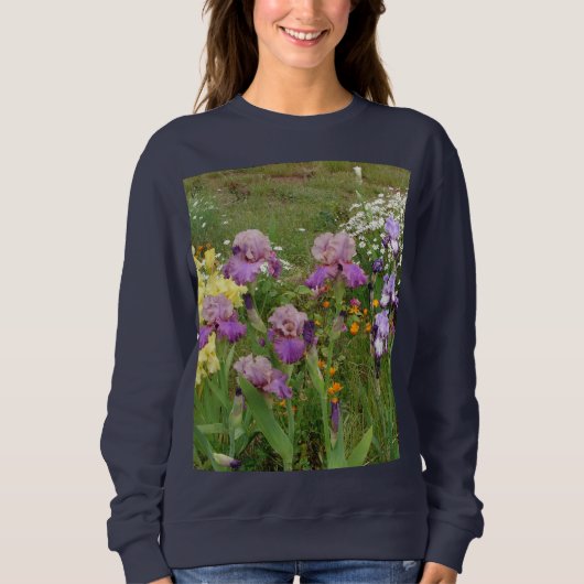 Beauful Paars Iris Flower floral Photo Trui (Voorkant)