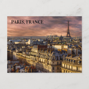 Beauful Paris France Skyline Eiffel Tower Foto Briefkaart