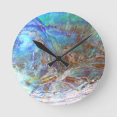Beauful Paua Black Abalone New Zealand Shell Ronde Klok (Voorkant)