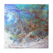 Beauful Paua Black Abalone New Zealand Shell Tegeltje (Voorkant)