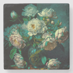 Beauful Peony Flowers Beverage Coaster Stenen Onderzetter