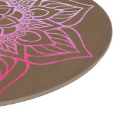 Beauful Pink Brown Boho Mandala Snijplank (Hoek)