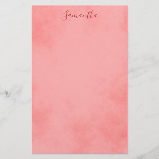 Beauful Pink Parchment Stationery Briefpapier (Voorkant)